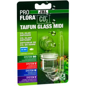 JBL Aquarium-CO²-Glas-Diffusor Proflora Taifun Midi für CO²-Düngeanlage