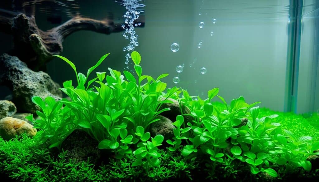 Limnophila setzen im Aquarium